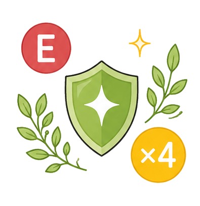 ビタミンE 抗酸化・白米の約4倍のイラスト